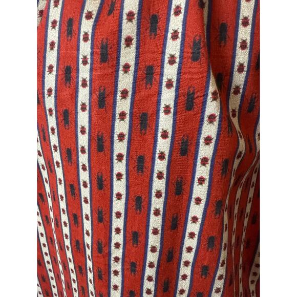 NWT Never A Wallflower Marrakesh Rust Beetle Scarab Print Blouse Size XS - Picture 3 of 6